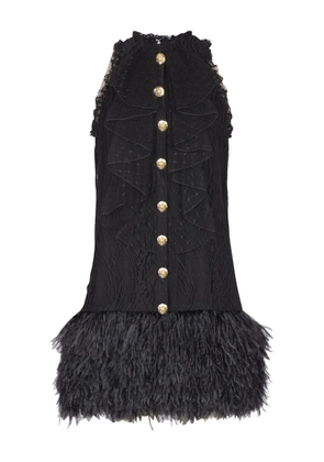 Balmain lace-embellished dress - Black
