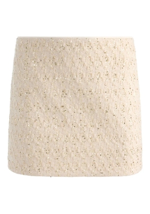 alice + olivia Rubi sequin mini skirt - Neutrals