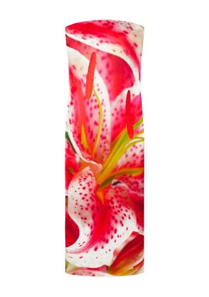 Tory Burch floral-print strapless dress - Pink