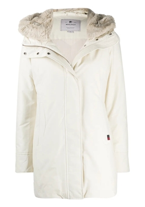 Woolrich zip-up hooded coat - Neutrals