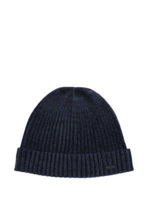 RRD velvet-effect ribbed beanie - Blue