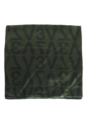 V°73 logo-pattern scarf - Green