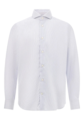 Boggi Milano striped cotton shirt - White