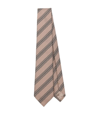 Emporio Armani diagonal-stripe tie - Neutrals