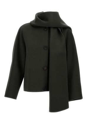 'S Max Mara button-fastening scarf-neck jacket - Green