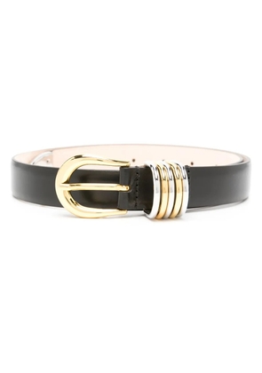 Déhanche Hollyhock leather belt - Black