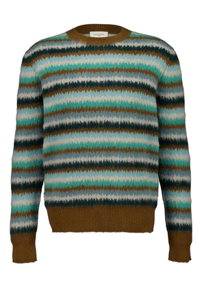 Piacenza Cashmere striped long-sleeve sweater - Blue