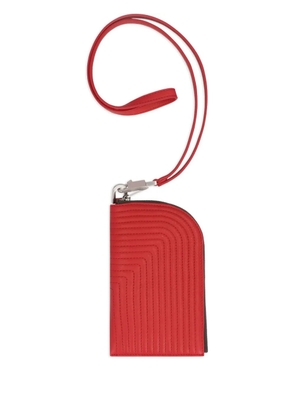 Rick Owens neck leather wallet - Red