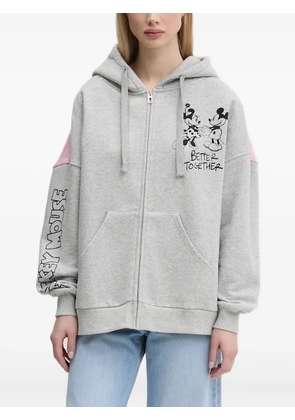 Desigual x Disney Mickey Mouse-print zip-up hoodie - Grey