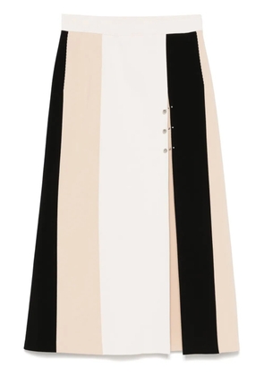 MRZ panelled midi skirt - Neutrals