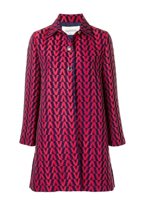 Valentino Garavani brocade single-breasted coat - Red