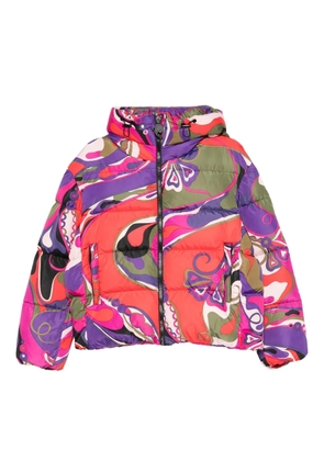 PUCCI abstract-print puffer jacket - Purple
