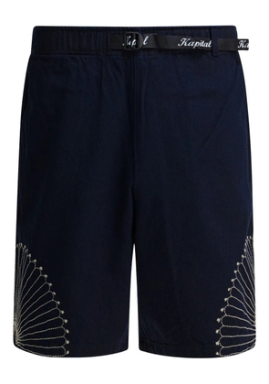 KAPITAL embroidered belted trousers - Blue