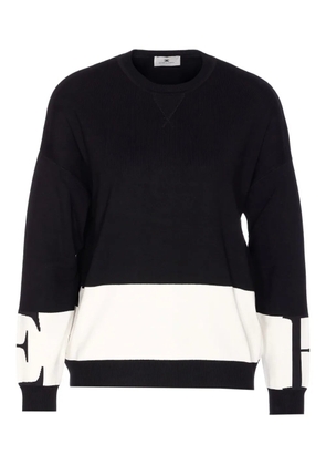 Elisabetta Franchi logo crew-neck sweatshirt - Black