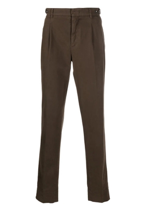 Peserico waist-tab cotton trousers - Brown