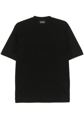 Emporio Armani logo-jacquard T-shirt - Black