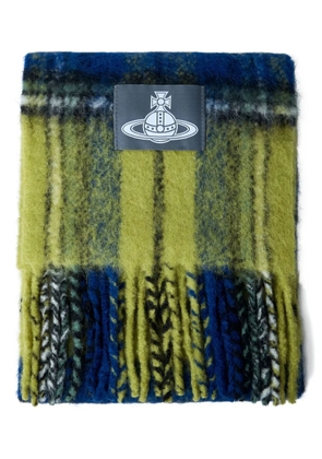 Vivienne Westwood plaid fringed scarf - Yellow