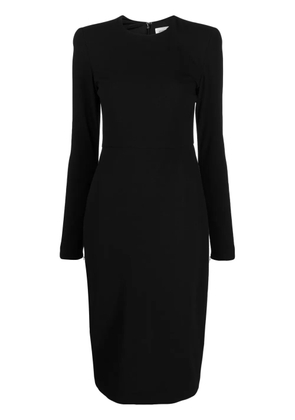 Victoria Beckham round-neck fitted-waist dress - Black