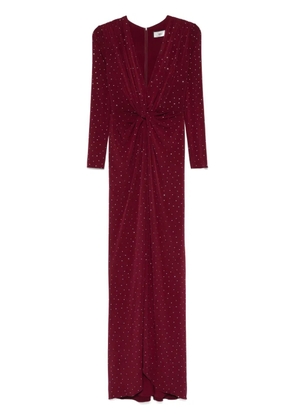 NISSA rhinestone-embellished maxi dress - Red
