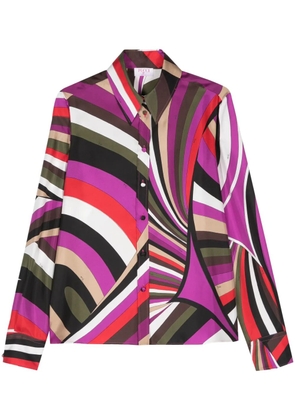PUCCI Iride-print silk shirt - Purple