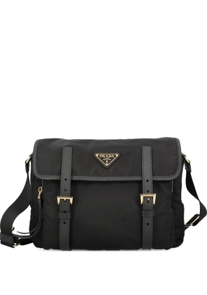 Prada buckle strap shoulder bag - Black