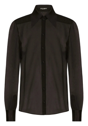 Dolce & Gabbana semi-sheer mesh shirt - Black