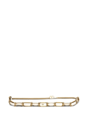 Valentino Garavani chain-link leather belt - Neutrals