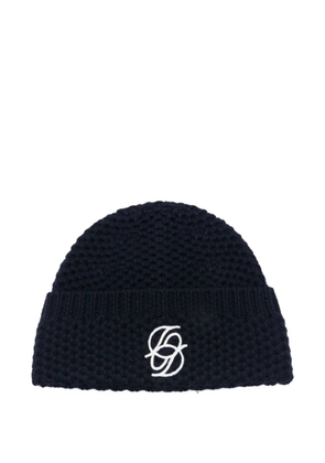 Drôle De Monsieur logo-embroidered beanie - Blue
