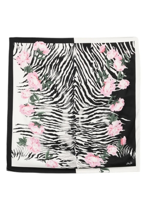 LIU JO zebra-print scarf - Black