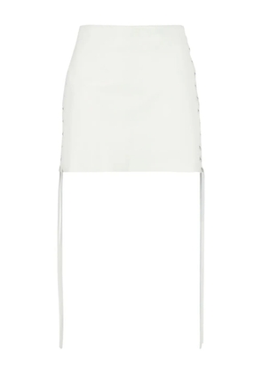 Salvatore Santoro lace-up mini skirt - White