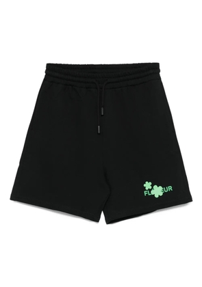 FLÂNEUR logo-print drawstring shorts - Black