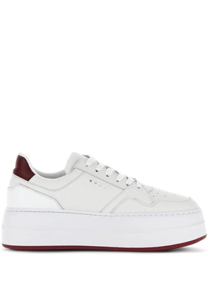 Hogan H670 flatform leather sneakers - White