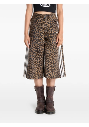 adidas leopard-patterned bermuda shorts - Brown