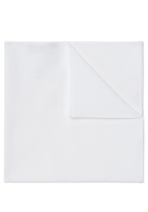 Brunello Cucinelli finished-edge cotton pocket square - White
