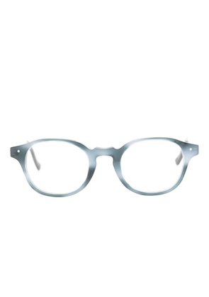 Very French Gangsters star-motif round-frame glasses - Blue