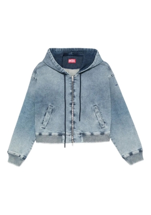 Diesel hooded zip-up denim jacket - Blue