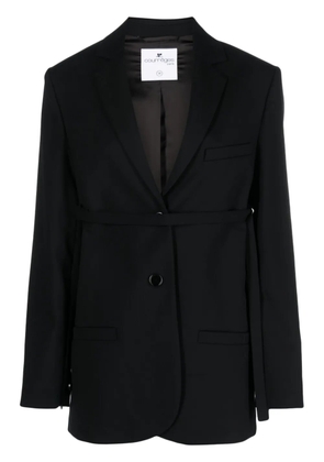 Courrèges strap single-breasted blazer - Black
