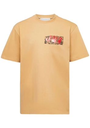 JW Anderson JWA lace-print T-shirt - Neutrals