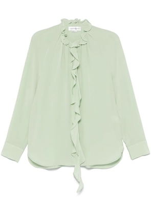 Victoria Beckham ruffled shirt - Green