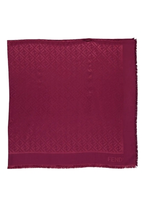 FENDI FF fringed scarf - Red