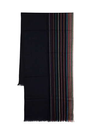 Paul Smith wool-silk signature stripe scarf - Blue