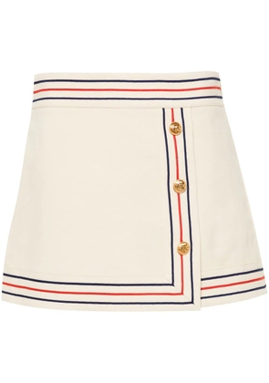 Gucci striped-border mini skirt - Neutrals