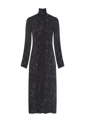 Marine Serre floral-print tie-neck maxi dress - Black