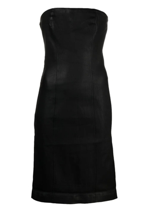 Ludovic de Saint Sernin strapless leather minidress - Black