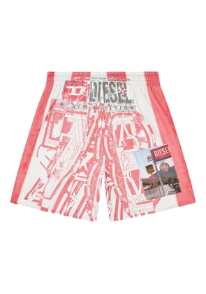 Diesel Kurt graphic-print shorts - Red