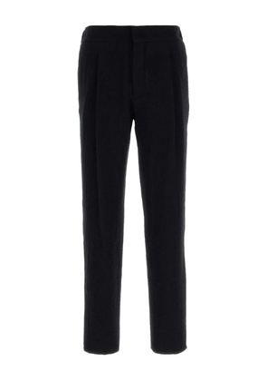 Giorgio Armani textured back-pocket trousers - Blue
