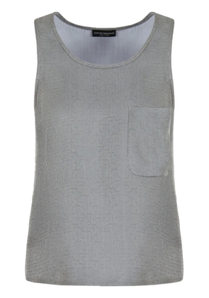 Emporio Armani geometric-motif tank top - Grey