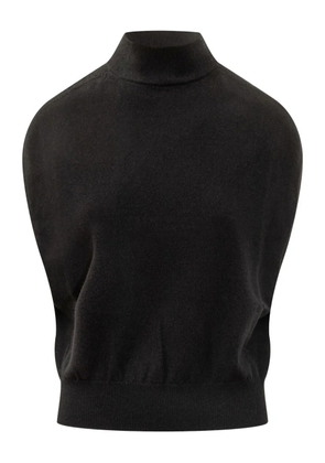 Semicouture turtleneck sleeveless sweater - Black