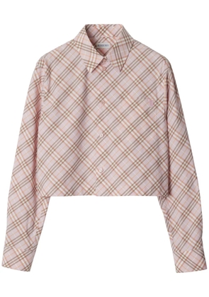 Burberry Vintage Check cropped shirt - Pink