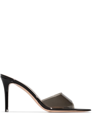 Gianvito Rossi Elle 85mm transparent-strap mules - Black
